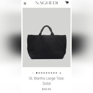 NWT NAGHEDI ST BARTHS LARGE TOTE IN BLACK